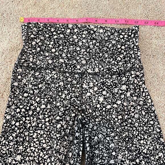LuluLemon Women's High Rise Align Cropped Black White Specked W6BPAS Sz6 - Picture 6 of 10